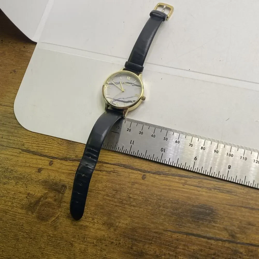 Vivani Womens Gold Tone Watch New Battery